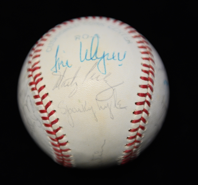 Lot of (4) Signed Baseballs From the Marshall Samuel Collection  Inc. 2 Yankees Team-Signed Baseballs w. Catfish Hunter!