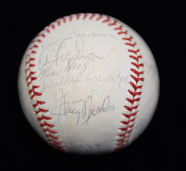 Lot of (4) Signed Baseballs From the Marshall Samuel Collection  Inc. 2 Yankees Team-Signed Baseballs w. Catfish Hunter!