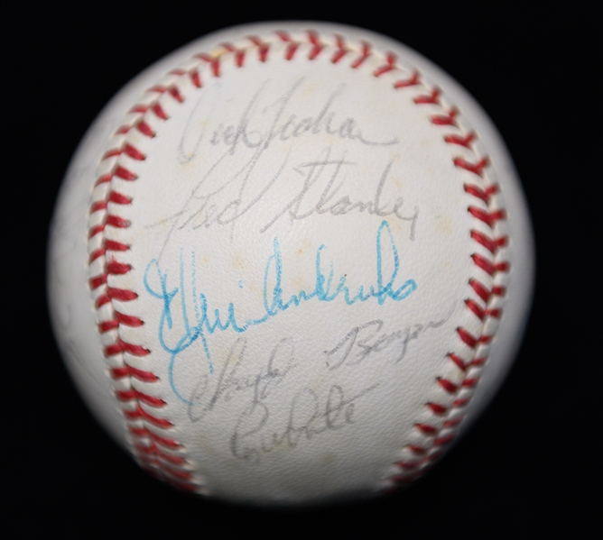 Lot of (4) Signed Baseballs From the Marshall Samuel Collection  Inc. 2 Yankees Team-Signed Baseballs w. Catfish Hunter!
