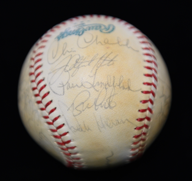 Lot of (4) Signed Baseballs From the Marshall Samuel Collection  Inc. 2 Yankees Team-Signed Baseballs w. Catfish Hunter!