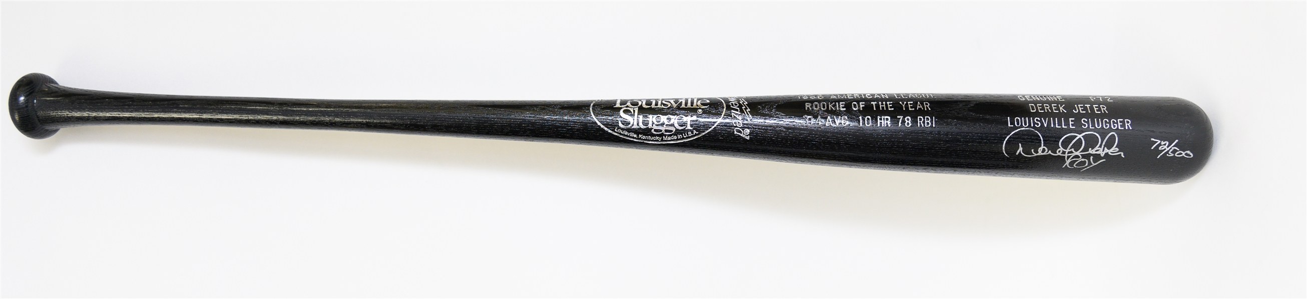 Derek Jeter Signed Full Size Louisville Slugger w. HOF inscription (JSA LOA)