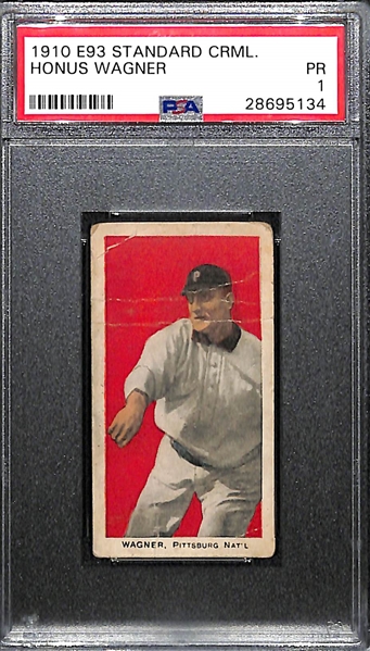 1910 Standard Caramel E93 Honus Wagner (HOF) Graded PSA 1