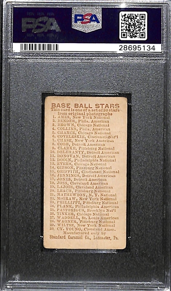 1910 Standard Caramel E93 Honus Wagner (HOF) Graded PSA 1