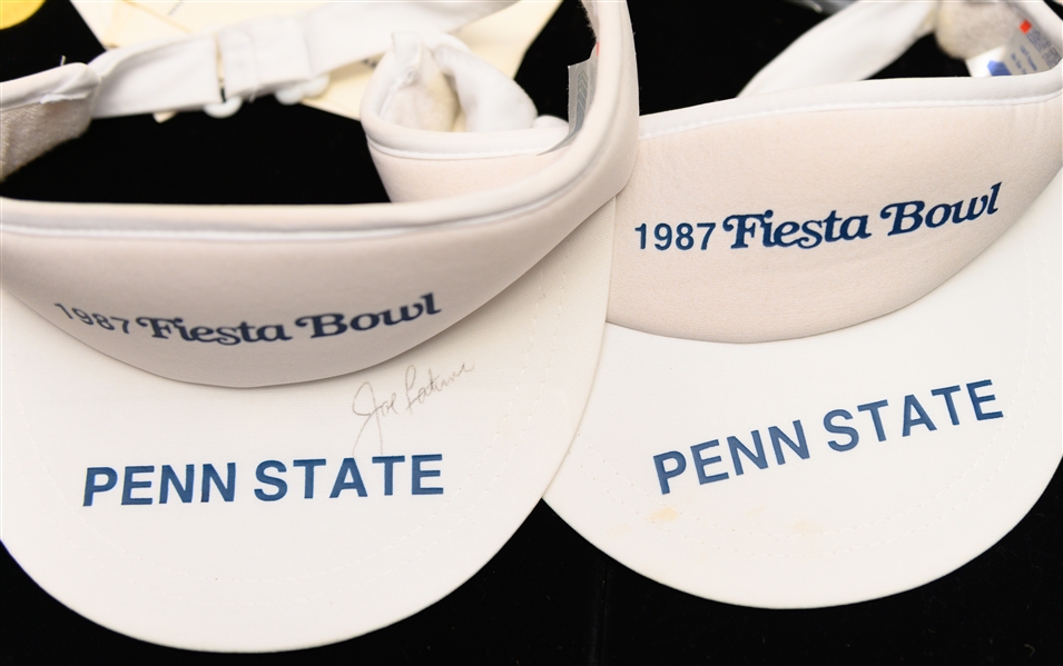 Sports Memorabilia Lot w/ Joe Paterno Autographed Fiesta Bowl Visor (JSA COA) other autographs, 100+ tickets 