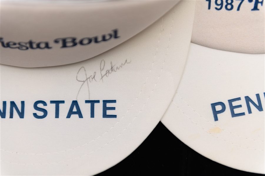 Sports Memorabilia Lot w/ Joe Paterno Autographed Fiesta Bowl Visor (JSA COA) other autographs, 100+ tickets 