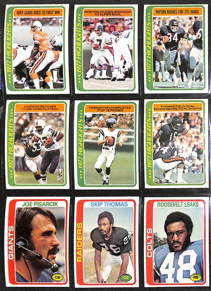 1978 Topps Football 528 Card Complete Set w/ Dorsett, Stallworth, and Dean Rookies