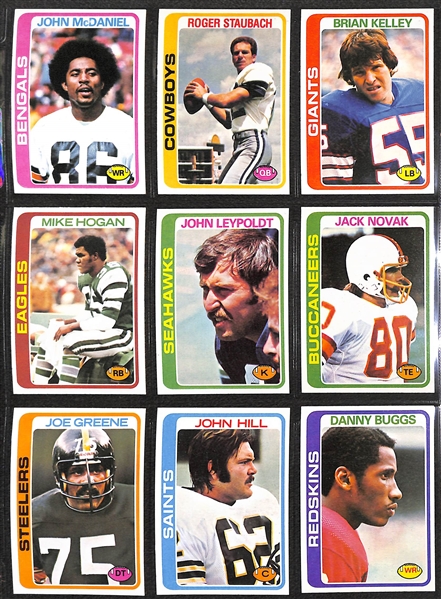 1978 Topps Football 528 Card Complete Set w/ Dorsett, Stallworth, and Dean Rookies