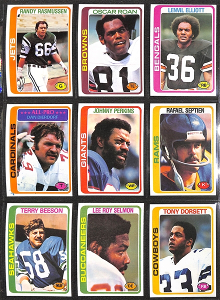 1978 Topps Football 528 Card Complete Set w/ Dorsett, Stallworth, and Dean Rookies