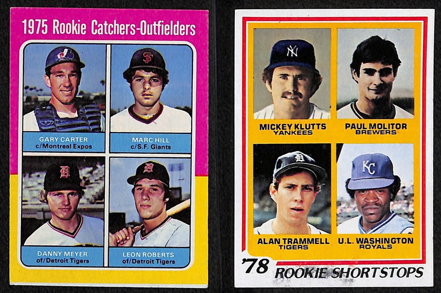 Lot of (13) 1970s Rookies Inc. Eddie Murray, Carter, Molitor 