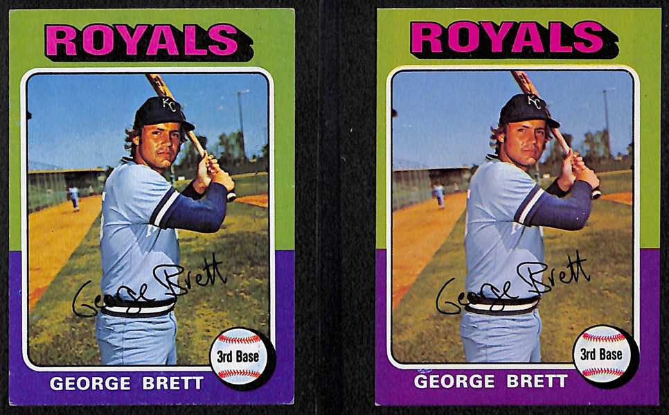 Lot of (4) 1975 Topps George Brett Rookie Cards