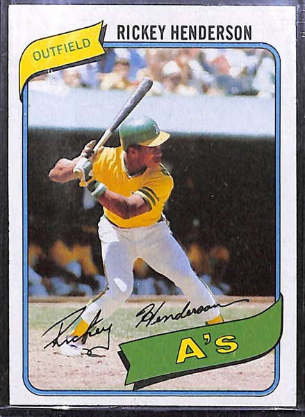 1980 Topps Baseball Complete Set of 726 Cards w. Rickey Henderson Rookie Card