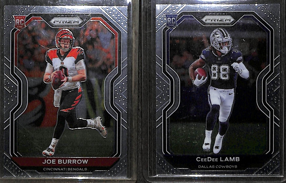 2020 Prizm Football Joe Burrow and Ceedee Lamb Rookie Cards