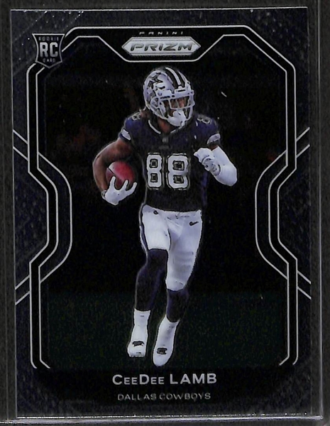 2020 Prizm Football Joe Burrow and Ceedee Lamb Rookie Cards