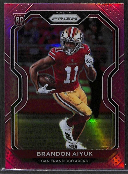 Lot of (4) 2020 Prizm and Optic Football Rookies and Stars Including Justin Herbert