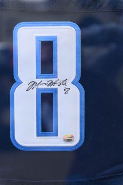 Lot of (4) Autographed and Framed Titans/Oilers Jerseys Inc. Steve McNair and Earl Campbell (JSA Auction Letter) 