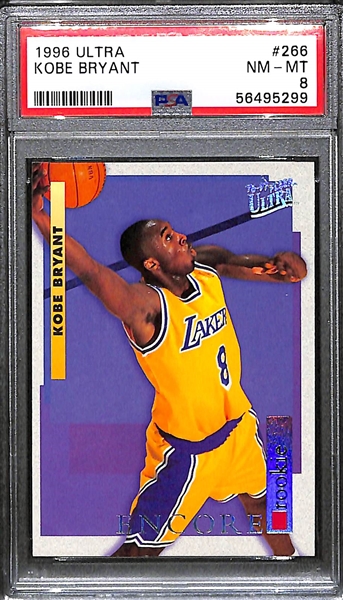 1996 Ultra Kobe Bryant Rookie Card Graded PSA 8