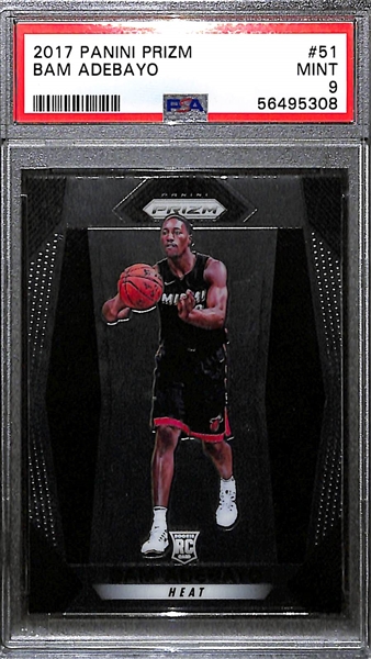 2017 Panini Prizm Bam Adebayo Rookie Card Graded PSA 9