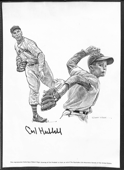 HOF Sports Memorabilia and Autograph Lot inc. (2) Carl Hubbell (JSA Auction Letter)