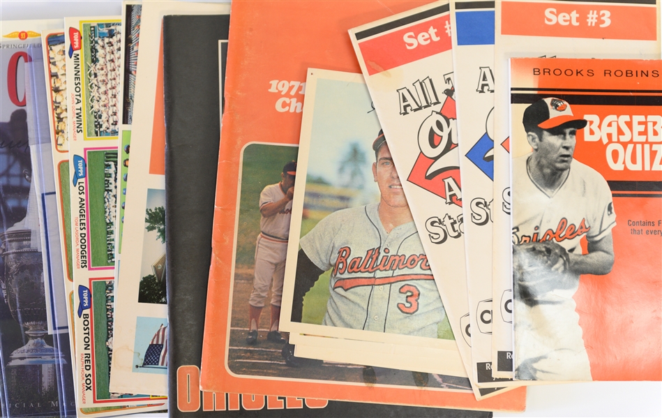 Memorabilia Lot (Mostly Orioles) w/ Autographs Inc. B. Robinson, D. Johnson, Dick Hall , +  Also (2) Johnny Miller SIgned Golf Programs