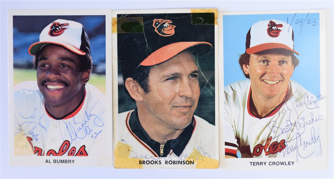 Memorabilia Lot (Mostly Orioles) w/ Autographs Inc. B. Robinson, D. Johnson, Dick Hall , +  Also (2) Johnny Miller SIgned Golf Programs
