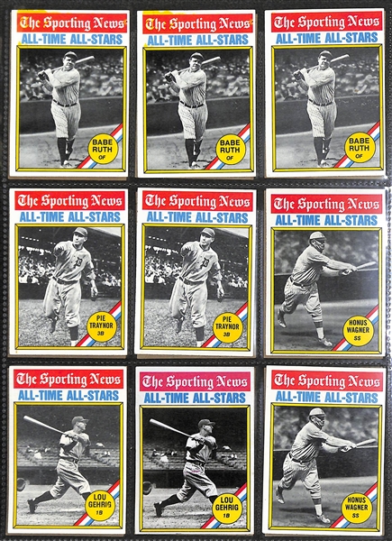 Binder of (220+) Mostly 1970s Baseball Stars Inc. Ryan, Brett, Rose, Mays, Aaron