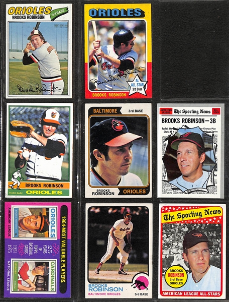 Binder of (220+) Mostly 1970s Baseball Stars Inc. Ryan, Brett, Rose, Mays, Aaron