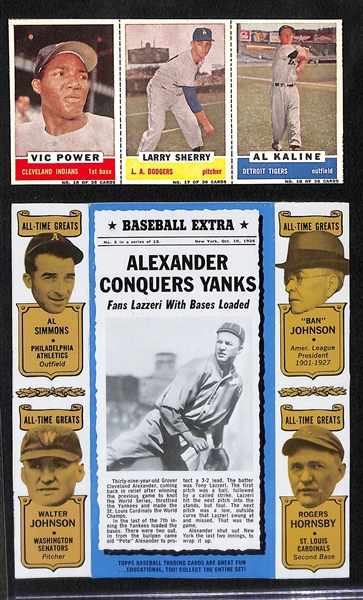Uncle Jimmy Collection Lot w. 1960 Bazooka Panel (Kaline), 1963 HOF Photo Pack, (22) 1969 SCFC Photocards, Gehrigram, 1941 Dodgers Newsletter