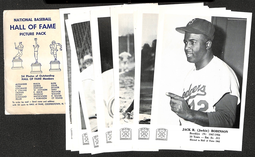 Uncle Jimmy Collection Lot w. 1960 Bazooka Panel (Kaline), 1963 HOF Photo Pack, (22) 1969 SCFC Photocards, Gehrigram, 1941 Dodgers Newsletter