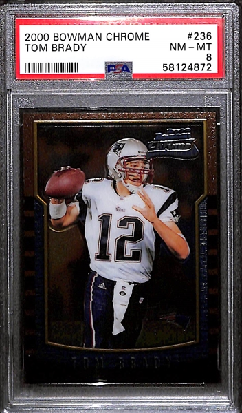 2000 Bowman Chrome Tom Brady #236 Rookie Card Graded PSA 8