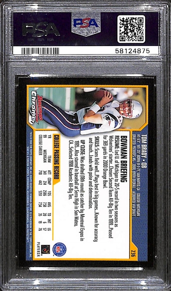 2000 Bowman Chrome Tom Brady #236 Rookie Card Graded PSA 7