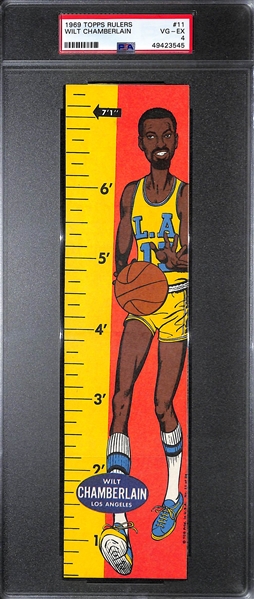 1969 Topps Basketball Rulers Wilt Chamberlain #11 Graded PSA 4 (VG-EX)