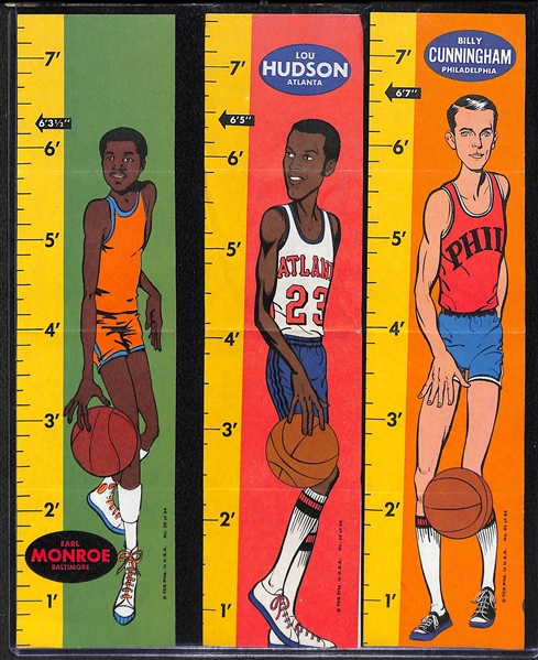 Lot of (16) 1969 Topps Rulers w. Havlicek, Monroe, Unseld, Lucas, Greer, Thurmond, Bing, Cunninghan, Goodrich,  +