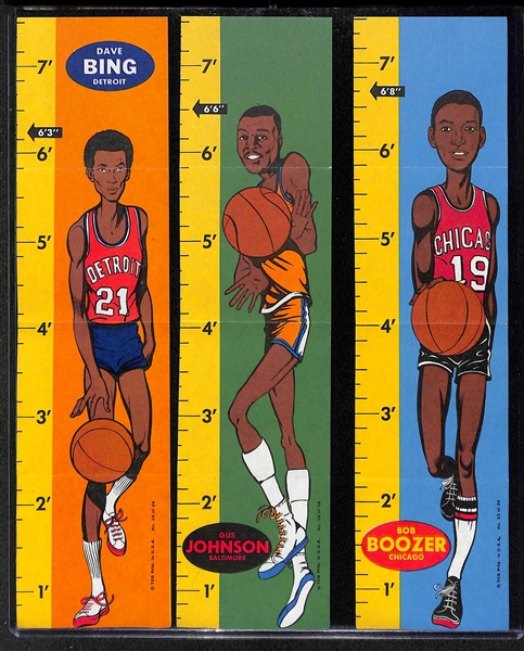 Lot of (16) 1969 Topps Rulers w. Havlicek, Monroe, Unseld, Lucas, Greer, Thurmond, Bing, Cunninghan, Goodrich,  +