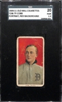 Rare 1909-11 T206 Ty Cobb (HOF) Portrait, Red Background Tobacco Card Graded SGC 1.5 (Old Mill Back)
