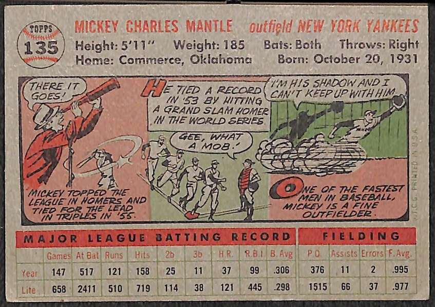 1956 Topps Mickey Mantle Card