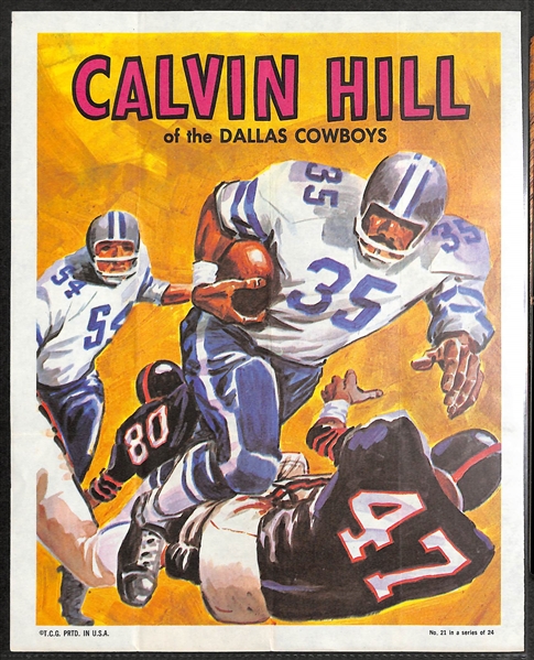1970 Topps Football Pinups Complete Set of (24) w. Sayers, Butkus, Hill, Mack, +