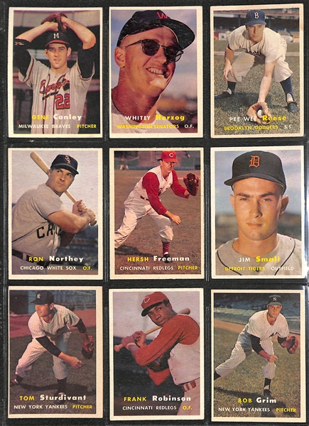 1957 Topps Baseball Complete Set of 407 Cards w. Mantle & Drysdale Rookie Card
