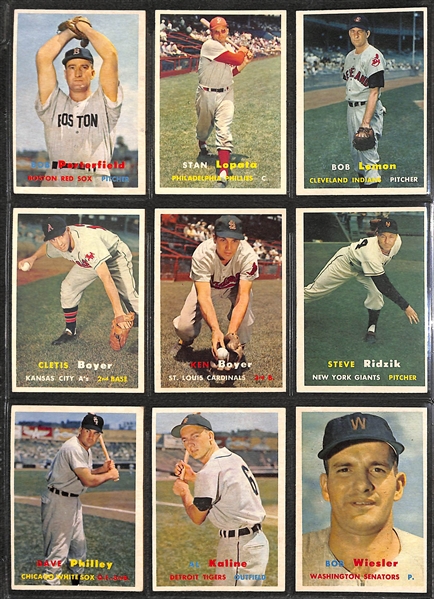 1957 Topps Baseball Complete Set of 407 Cards w. Mantle & Drysdale Rookie Card