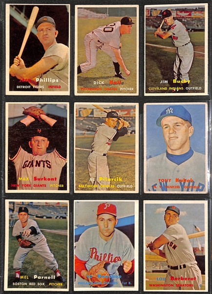 1957 Topps Baseball Complete Set of 407 Cards w. Mantle & Drysdale Rookie Card