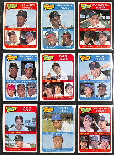 1965 Topps Baseball Complete Set of 598 Cards w. Steve Carlton Rookie Card & Mickey Mantle