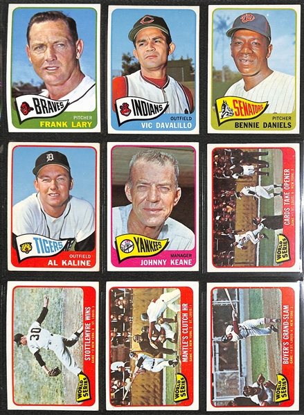 1965 Topps Baseball Complete Set of 598 Cards w. Steve Carlton Rookie Card & Mickey Mantle