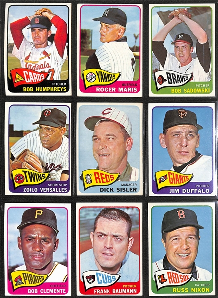 1965 Topps Baseball Complete Set of 598 Cards w. Steve Carlton Rookie Card & Mickey Mantle