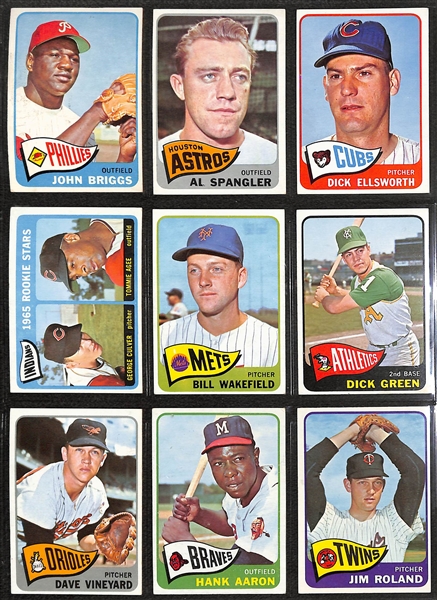1965 Topps Baseball Complete Set of 598 Cards w. Steve Carlton Rookie Card & Mickey Mantle