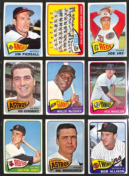 1965 Topps Baseball Complete Set of 598 Cards w. Steve Carlton Rookie Card & Mickey Mantle