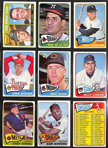 1965 Topps Baseball Complete Set of 598 Cards w. Steve Carlton Rookie Card & Mickey Mantle