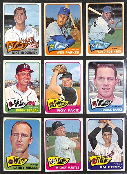 1965 Topps Baseball Complete Set of 598 Cards w. Steve Carlton Rookie Card & Mickey Mantle