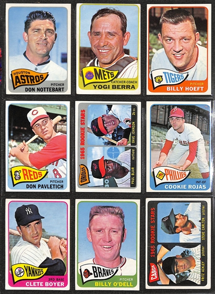 1965 Topps Baseball Complete Set of 598 Cards w. Steve Carlton Rookie Card & Mickey Mantle