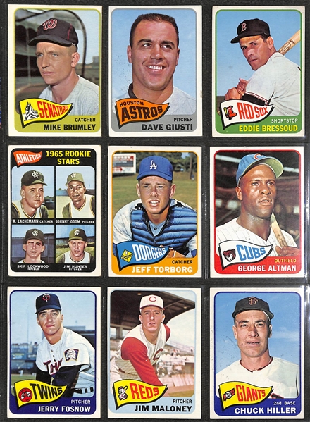 1965 Topps Baseball Complete Set of 598 Cards w. Steve Carlton Rookie Card & Mickey Mantle