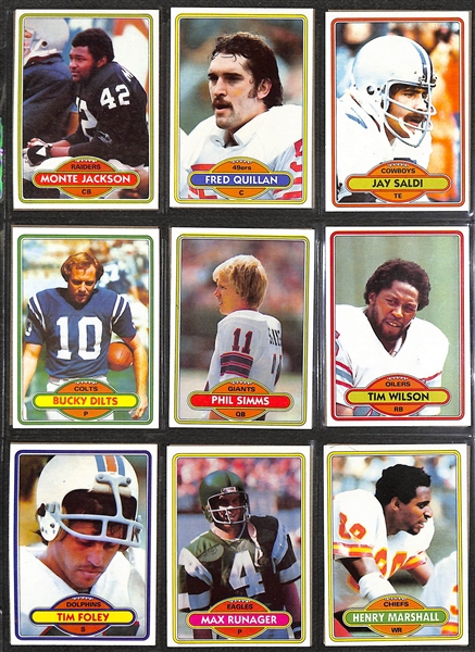 1980 Topps Football Complete Set (All 528 Cards) - Mostly Pack Fresh