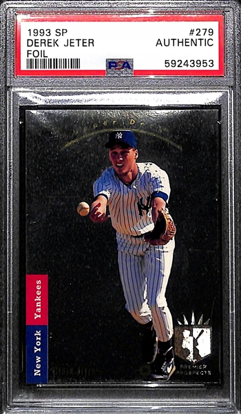 1993 SP Foil Derek Jeter #279 Rookie Card Graded PSA Authentic